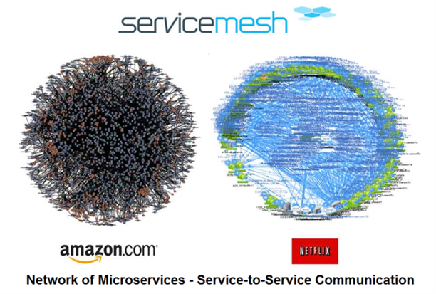 Network of microservices service to service